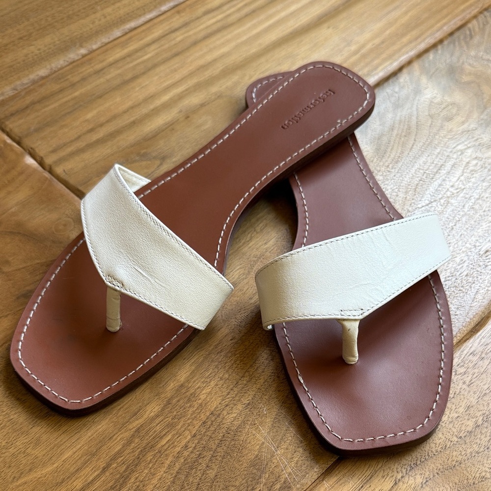 Reformation Leather Thong Sandals